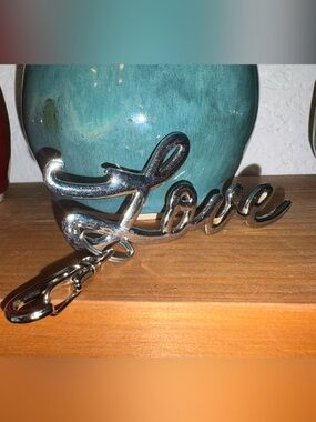Silver 'Love' Bag Charm